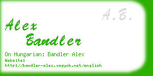 alex bandler business card